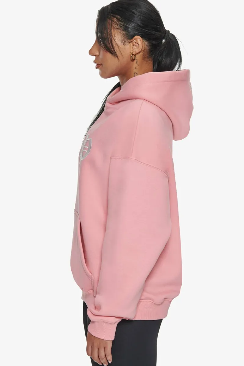 Frauen<Dropsize Heavy Oversize Front Logo Hoodie Pink