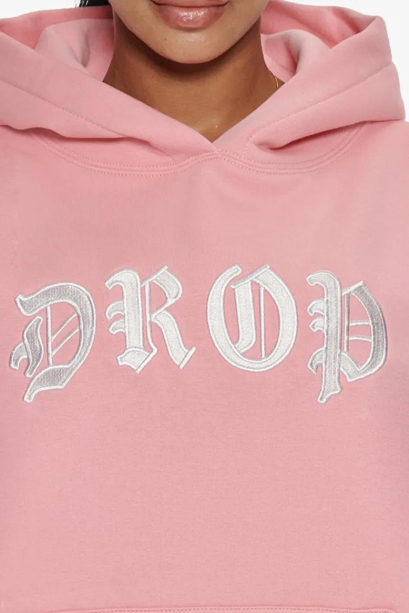 Frauen<Dropsize Heavy Oversize Front Logo Hoodie Pink