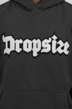 Hoodie<Dropsize Heavy Oversize Frottee Embo Hoodie Washed Black