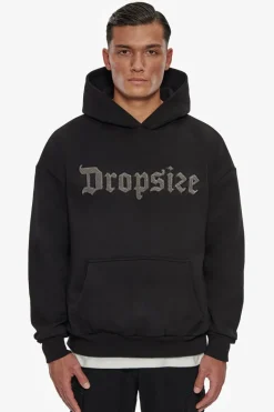 Hoodie<Dropsize Heavy Oversize Frottee Embo Hoodie Black