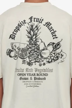 T-Shirt<Dropsize Heavy Oversize Fruit Market T-Shirt Coconut Milk