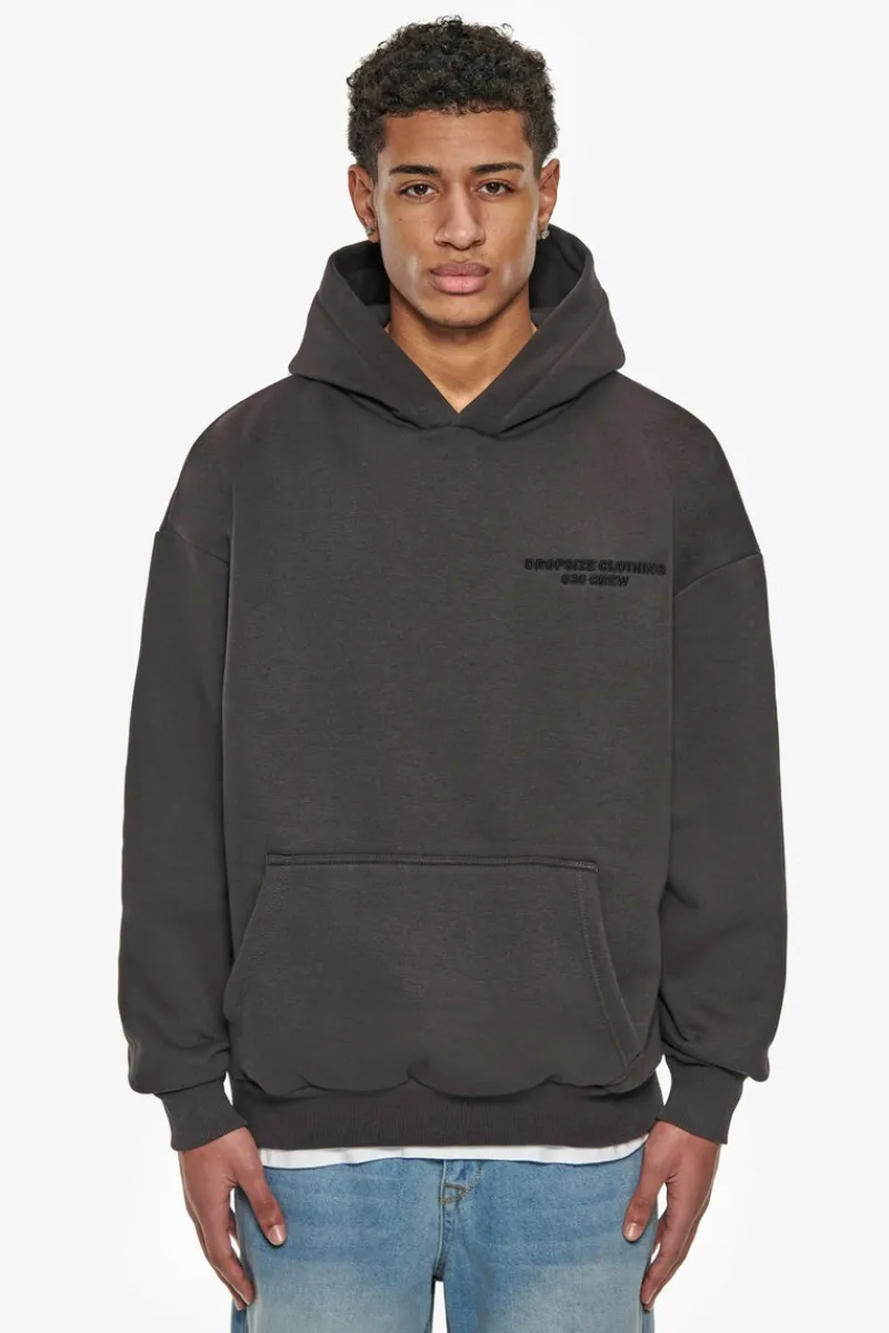 Hoodie<Dropsize Heavy Oversize Grow Rich Hoodie Washed Black
