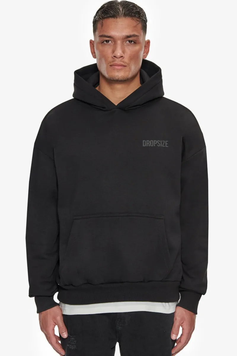 Hoodie<Dropsize Heavy Oversize Hd Print Hoodie Black