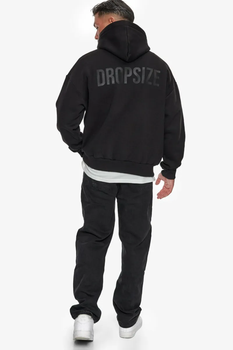 Hoodie<Dropsize Heavy Oversize Hd Print Hoodie Black