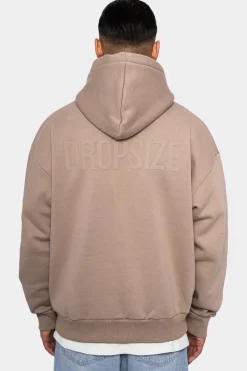 Hoodie<Dropsize Heavy Oversize Hd Print Hoodie Simply Taupe