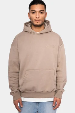 Hoodie<Dropsize Heavy Oversize Hd Print Hoodie Simply Taupe