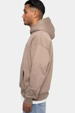 Hoodie<Dropsize Heavy Oversize Hd Print Hoodie Simply Taupe