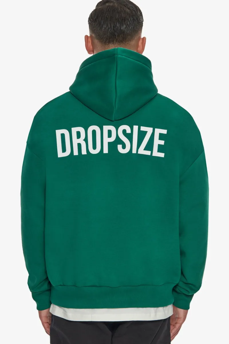 Hoodie<Dropsize Heavy Oversize Hd Print Hoodie Green / White