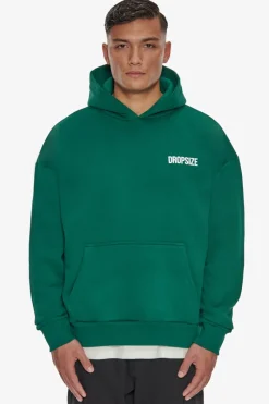 Hoodie<Dropsize Heavy Oversize Hd Print Hoodie Green / White