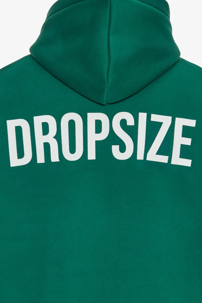 Hoodie<Dropsize Heavy Oversize Hd Print Hoodie Green / White