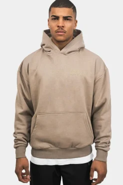 Hoodie<Dropsize Heavy Oversize Hd Print Hoodie Silver Mink