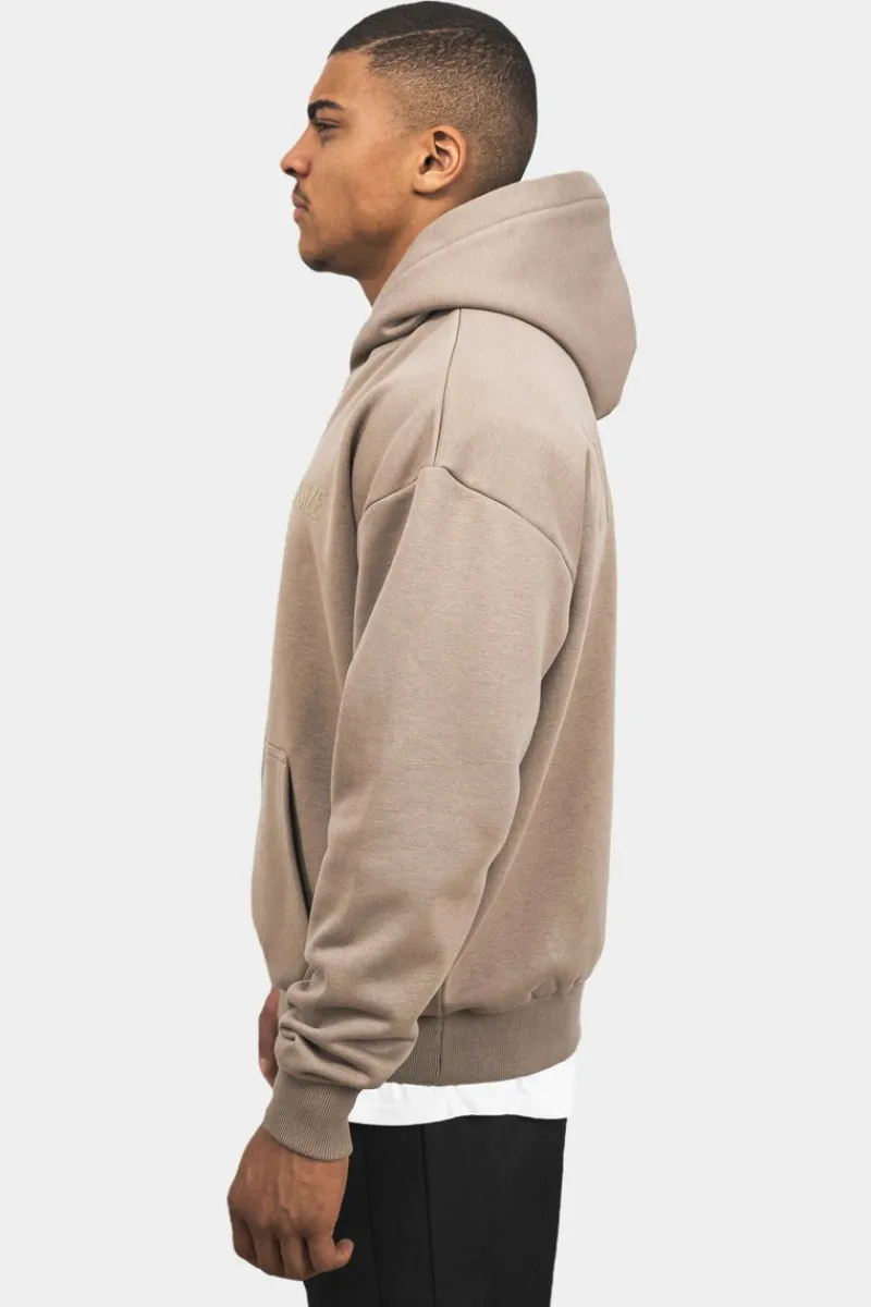 Hoodie<Dropsize Heavy Oversize Hd Print Hoodie Silver Mink
