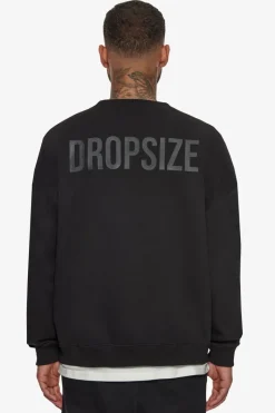 Sweater<Dropsize Heavy Oversize Hd Print Sweater Black
