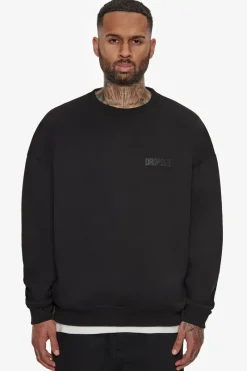 Sweater<Dropsize Heavy Oversize Hd Print Sweater Black