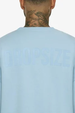 Sweater<Dropsize Heavy Oversize Hd Print Sweater Baby Blue