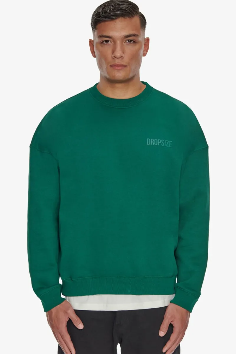 Sweater<Dropsize Heavy Oversize Hd Print Sweater Green