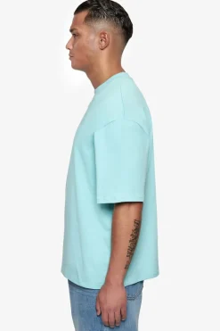 T-Shirt<Dropsize Heavy Oversize Hd Print T-Shirt Turquoise