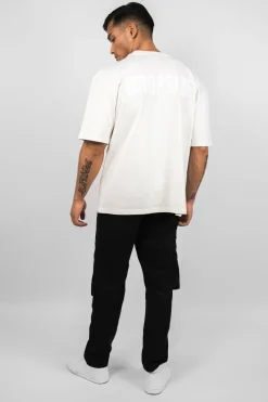 T-Shirt<Dropsize Heavy Oversize Hd Print T-Shirt Cream White