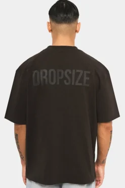T-Shirt<Dropsize Heavy Oversize Hd Print T-Shirt Washed Black