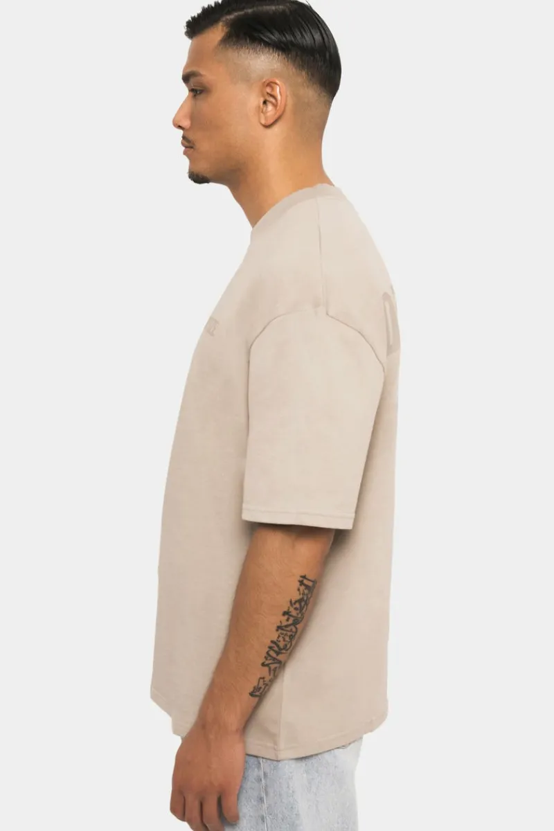 T-Shirt<Dropsize Heavy Oversize Hd Print T-Shirt Stone