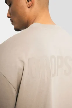 T-Shirt<Dropsize Heavy Oversize Hd Print T-Shirt Stone