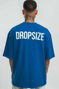 T-Shirt<Dropsize Heavy Oversize Hd Print T-Shirt Blue/White