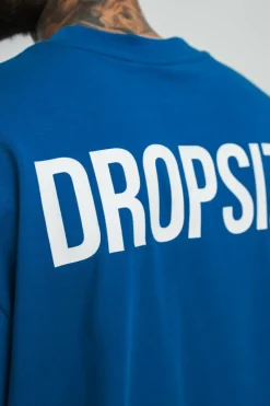 T-Shirt<Dropsize Heavy Oversize Hd Print T-Shirt Blue/White