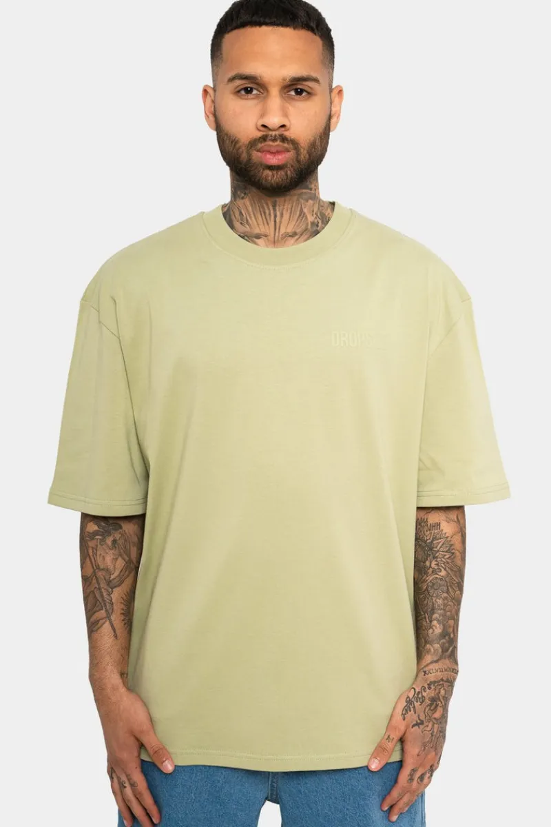 T-Shirt<Dropsize Heavy Oversize Hd Print T-Shirt Pistachio