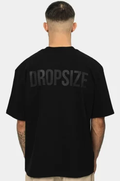 T-Shirt<Dropsize Heavy Oversize Hd Print T-Shirt Black