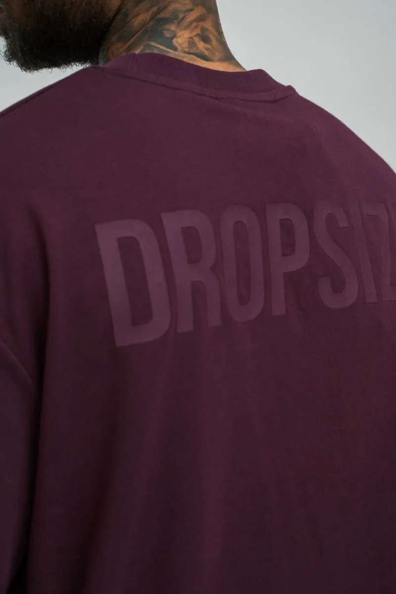T-Shirt<Dropsize Heavy Oversize Hd Print T-Shirt Grape Wine