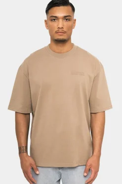T-Shirt<Dropsize Heavy Oversize Hd Print T-Shirt Silver Mink