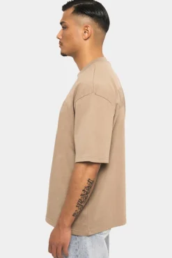 T-Shirt<Dropsize Heavy Oversize Hd Print T-Shirt Silver Mink