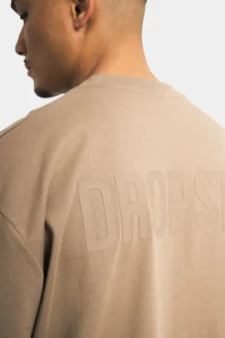 T-Shirt<Dropsize Heavy Oversize Hd Print T-Shirt Silver Mink