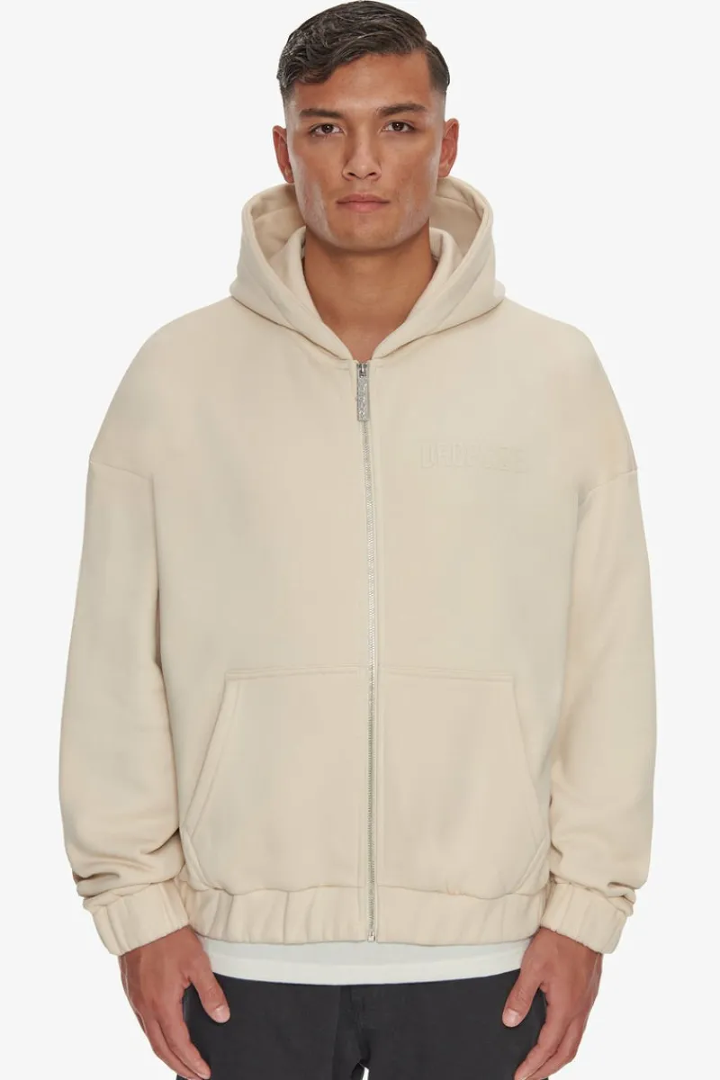 Zipper<Dropsize Heavy Oversize Hd Print Zip Hoodie Coconut