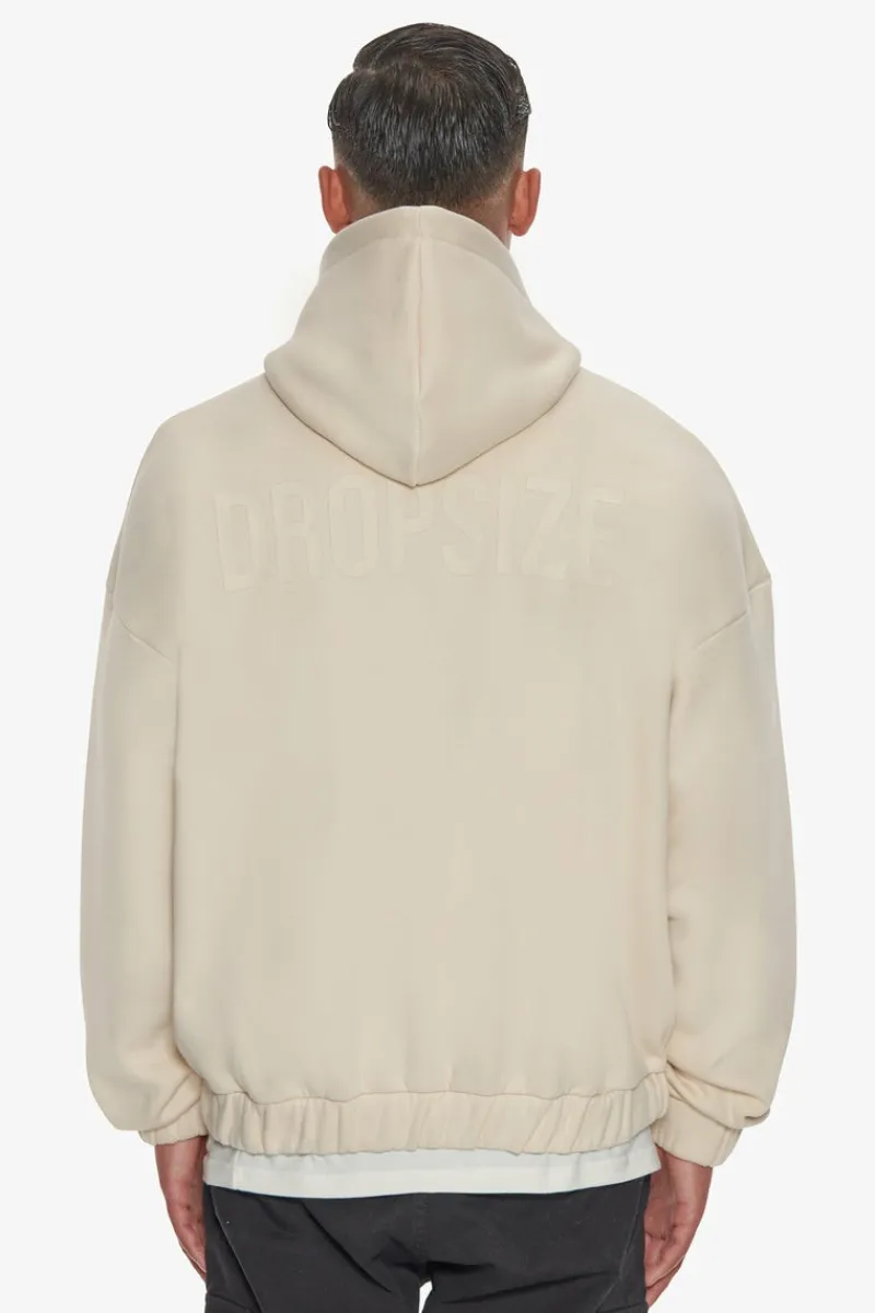 Zipper<Dropsize Heavy Oversize Hd Print Zip Hoodie Coconut