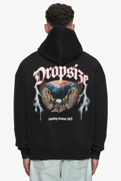 Hoodie<Dropsize Heavy Oversize Hunting Season Eagle Hoodie Black