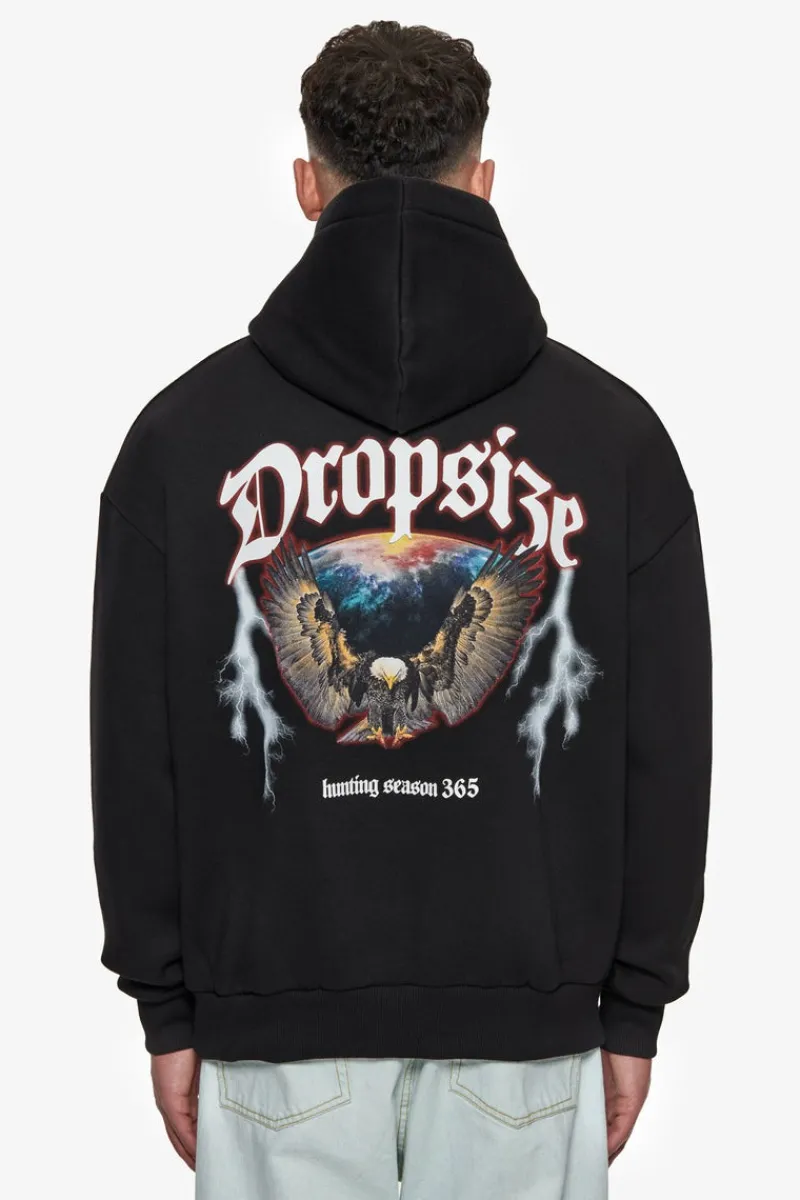 Hoodie<Dropsize Heavy Oversize Hunting Season Eagle Hoodie Black