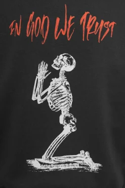 Hoodie<Dropsize Heavy Oversize In God We Trust Hoodie Washed Black