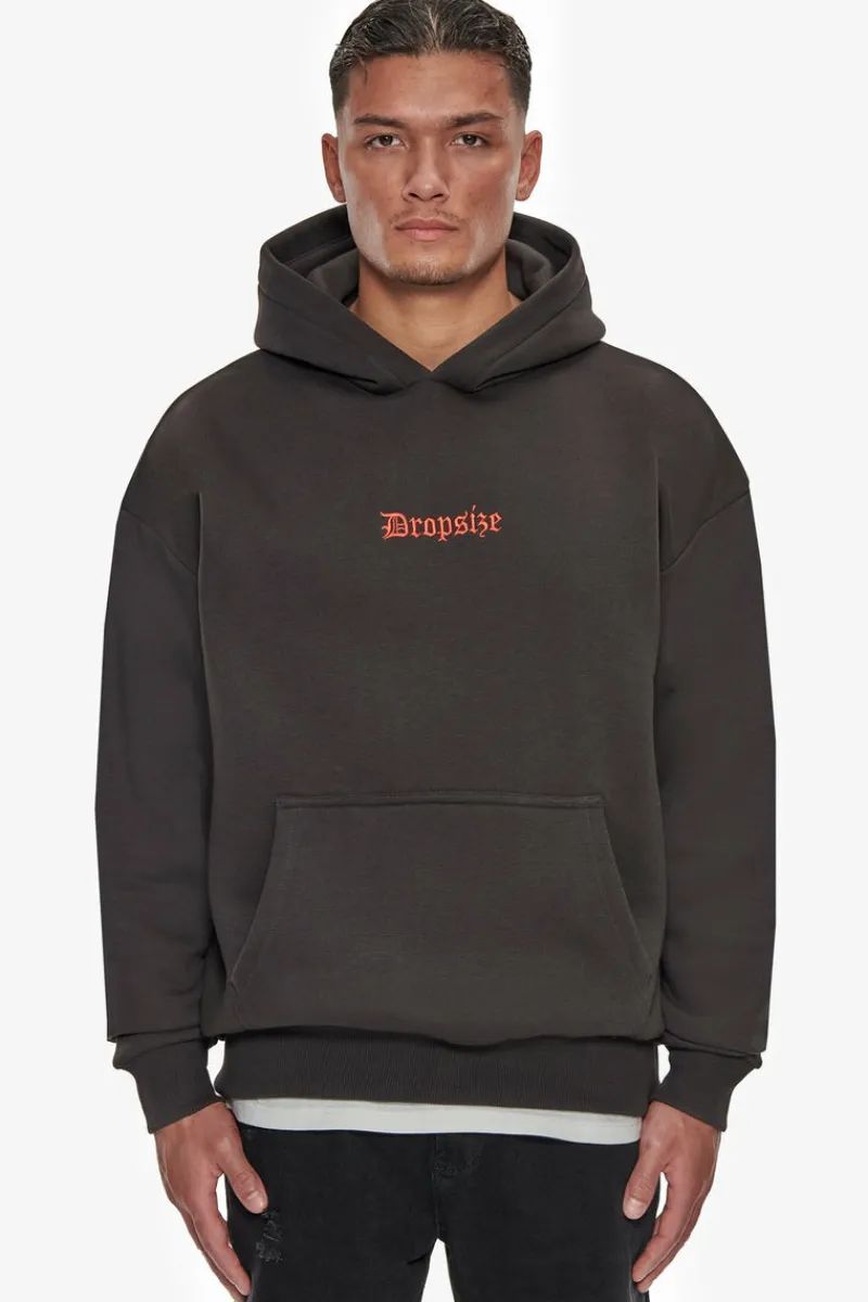 Hoodie<Dropsize Heavy Oversize In House Hoodie Washed Black