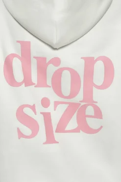 Frauen<Dropsize Heavy Oversize Ladies Letters Hoodie Cream / Pink