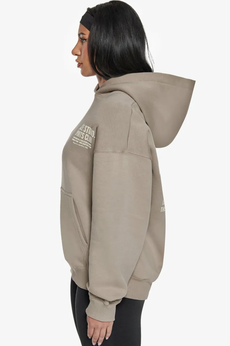 Frauen<Dropsize Heavy Oversize Ladies Sportsclub Hoodie Beige