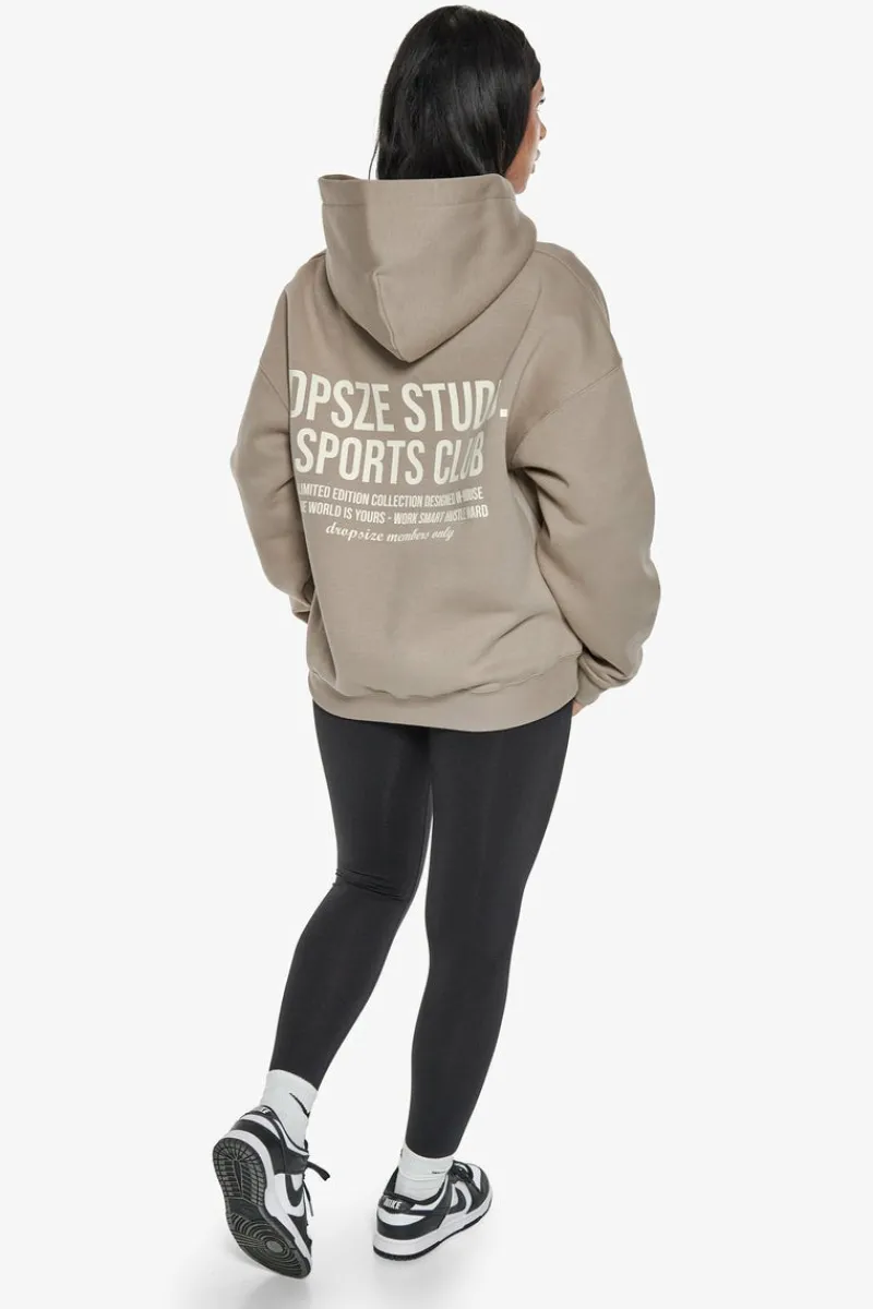 Frauen<Dropsize Heavy Oversize Ladies Sportsclub Hoodie Beige