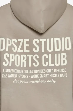 Frauen<Dropsize Heavy Oversize Ladies Sportsclub Hoodie Beige