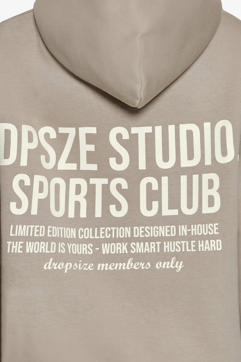Frauen<Dropsize Heavy Oversize Ladies Sportsclub Hoodie Beige