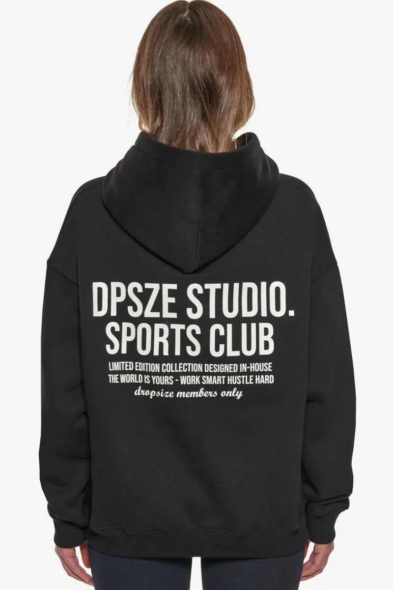 Frauen<Dropsize Heavy Oversize Ladies Sportsclub Hoodie Black