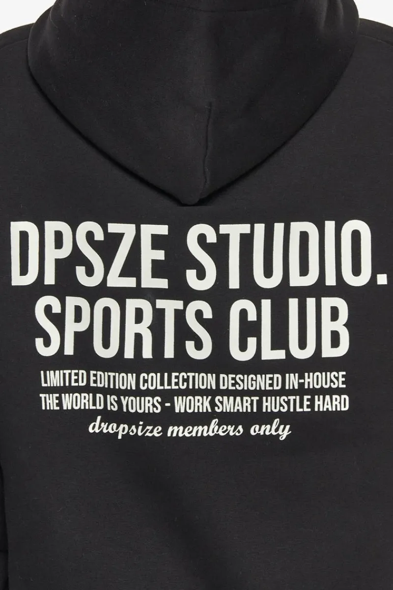 Frauen<Dropsize Heavy Oversize Ladies Sportsclub Hoodie Black