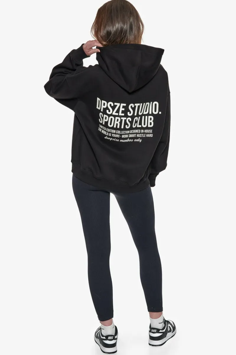 Frauen<Dropsize Heavy Oversize Ladies Sportsclub Hoodie Black