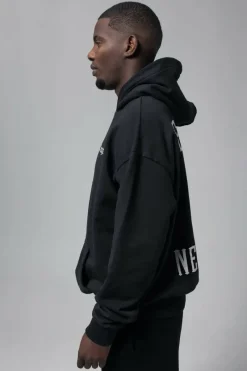 Hoodie<Dropsize Heavy Oversize ''Legends Never Die'' Hoodie Washed Black