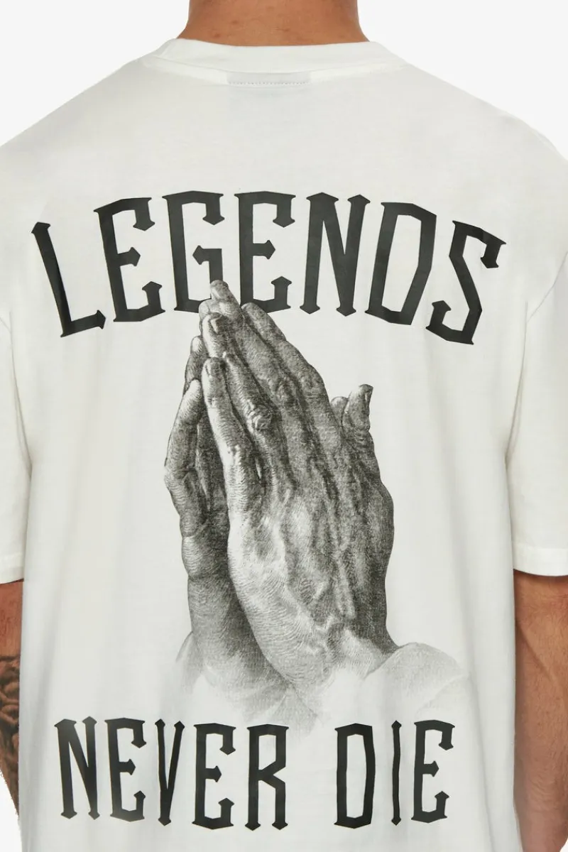 T-Shirt<Dropsize Heavy Oversize Legends Never Die T-Shirt Cream White