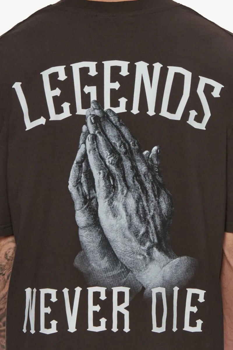 T-Shirt<Dropsize Heavy Oversize Legends Never Die T-Shirt Washed Black